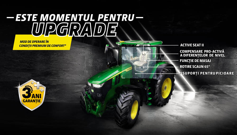 Banner mare JD 7R - Confort TRACTOARELE JOHN DEERE 7R – CARACTERISTICI DE CONFORT