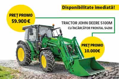 Tractor John Deere 5100M cu încărcător frontal 543M