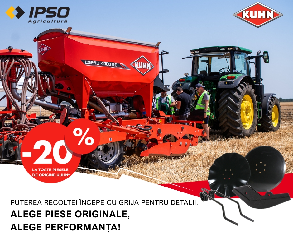 Piese de origine KUHN Piese de origine Kuhn pentru siguranța și performanța utilajului tău